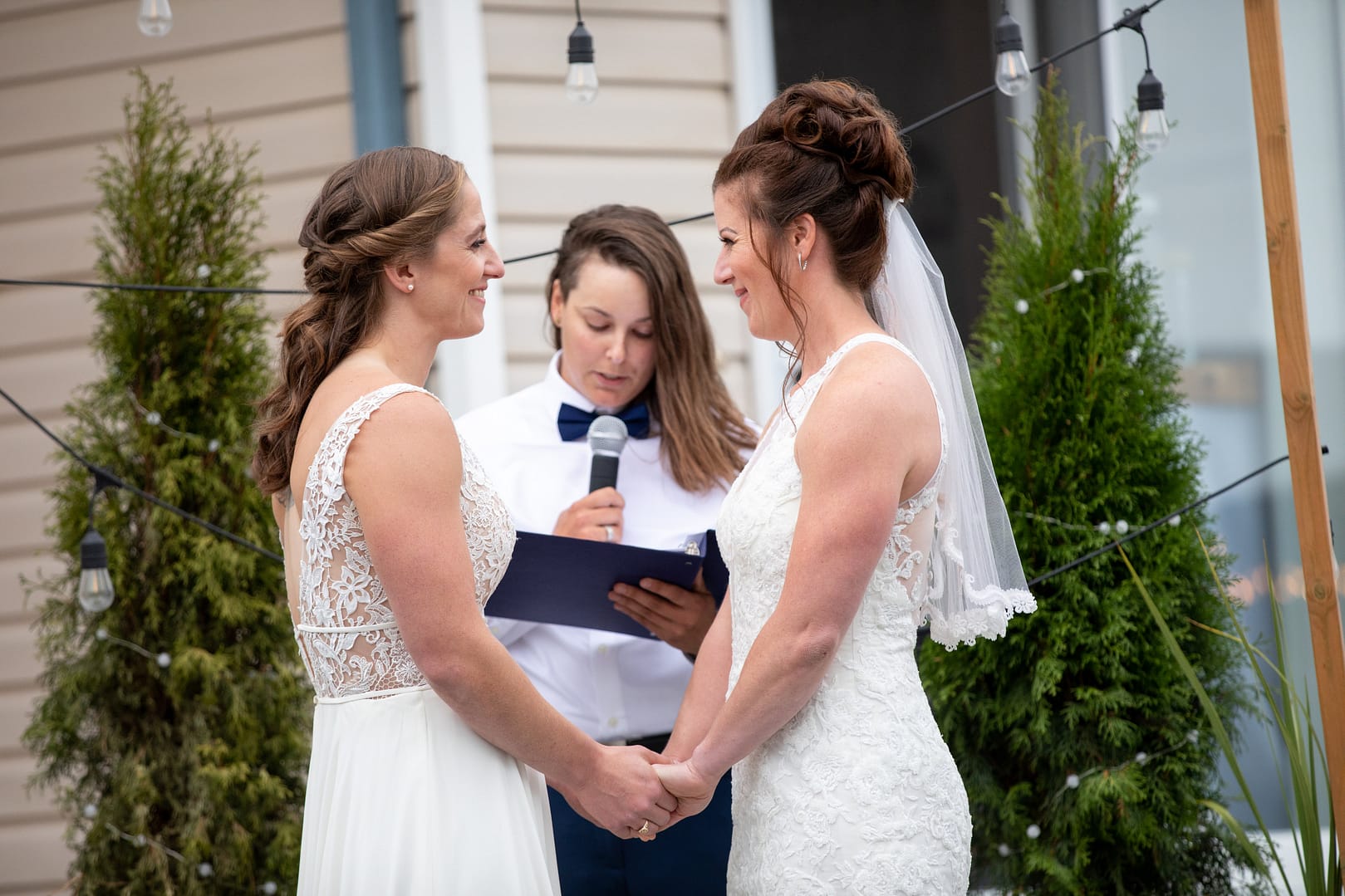 Lesbian brides get married