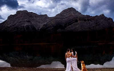 Laura and Michelle’s Kananaskis and Flores and Pine Wedding Photographs in Kananaskis and Calgary